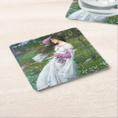 Flowers im Wind, John William Waterhouse Rechteckiger Pappuntersetzer (angewinkelt)