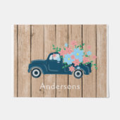 Flowers In A Pickup Truck Personalized Doormat Fußmatte (Vorderseite)
