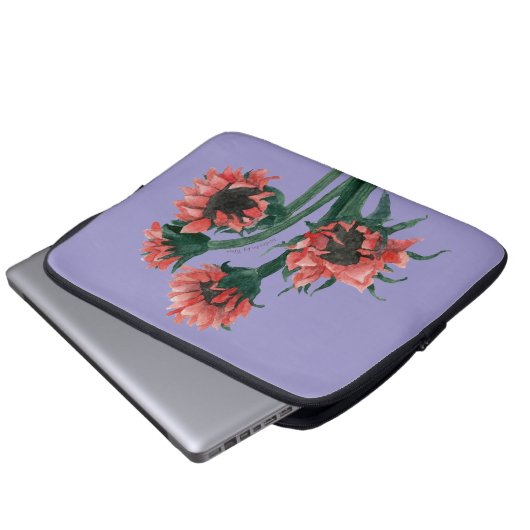 Flowers in a Vase Watercolor Laptopschutzhülle (Vorne Knopf)