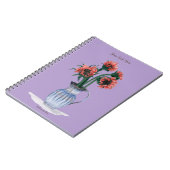 Flowers in a Vase Watercolor Notizblock (Linke Seite)