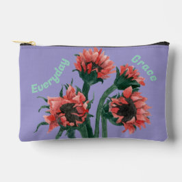 Flowers in a Vase Watercolor Zubehörtasche