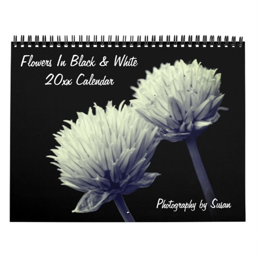 Flowers In Black And White Kalender (Titelbild)
