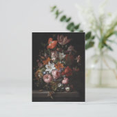 Flowers in Glass Vase, 1704 Postkarte (Stehend Vorderseite)