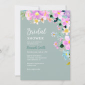 Flowers in pink tones boho summer Bridal Shower Einladung (Vorderseite)