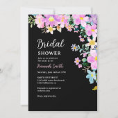 Flowers in pink tones boho summer Bridal Shower Einladung (Vorderseite)