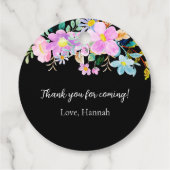 Flowers in pink tones boho summer Bridal Shower Geschenkanhänger (Rückseite)