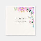 Flowers in pink tones boho summer Bridal Shower Serviette (Vorderseite)