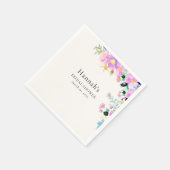 Flowers in pink tones boho summer Bridal Shower Serviette (Ecke)