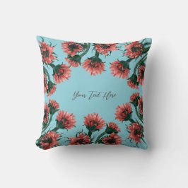 Flowers in Vase Watercolor Kissen