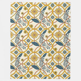 Flowers in Zircles Fleecedecke