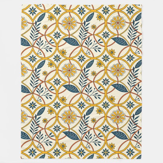 Flowers in Zircles Fleecedecke (Vorderseite)