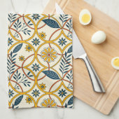 Flowers in Zircles Geschirrtuch (Viertel Falte)