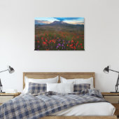 Flowers | Indian Paintbrush & Penstemon Leinwanddruck (Insitu (Schlafzimmer))