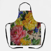 Flowers japandi colors texture apron schürze (Vorderseite)