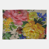 Flowers japandi colors texture geschirrtuch (Horizontal)