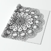 Flowers mandala hand drawing geschenkpapier (Ungerollt)