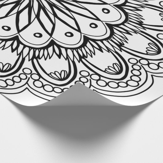 Flowers mandala hand drawing geschenkpapier (Ecke)