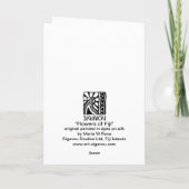 "FLOWERS OF FIJI" KARTE (Rückseite)