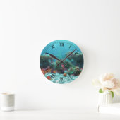 Flowers of the Sea Clock Runde Wanduhr (Zuhause)