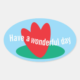 Flowers on a pond ovaler aufkleber