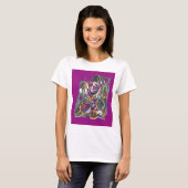 Flowers, on a purple background T-Shirt (Vorne ganz)