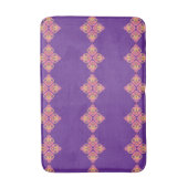 Flowers on Purple Bath Mat Badematte (Vorderseite Vertikal)