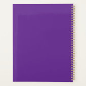 Flowers on Purple Spiral Photo Notebook Planer (Rückseite)