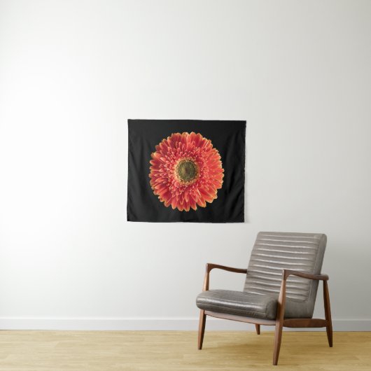 Flowers | Orange Gerbera Daisy Wandteppich (Beispiel (Horizontal))