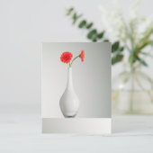 Flowers | Orange Gerbera in Vase Postkarte (Stehend Vorderseite)