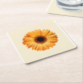 Flowers | Orange Gerbera Rechteckiger Pappuntersetzer (angewinkelt)