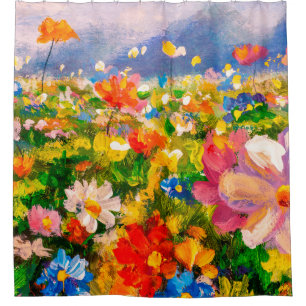 Flowers paintings monet painting claude impression duschvorhang