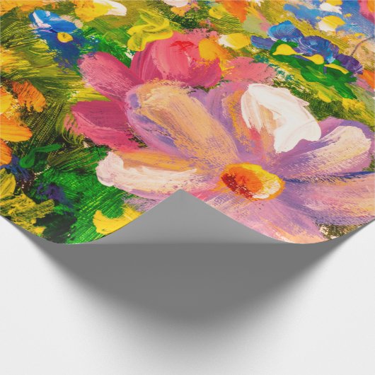 Flowers paintings monet painting claude impression geschenkpapier (Ecke)