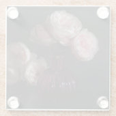 Flowers | Pale Pink Peonies in Vase Glasuntersetzer (Rückseite)