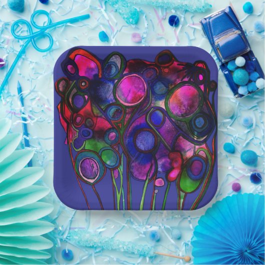 Flowers Pappteller (Party)