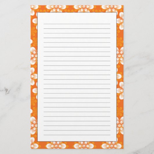 Flowers Pattern Briefpapier (Vorderseite)