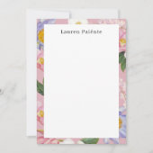 Flowers Personalized Stationery Mitteilungskarte (Vorderseite)