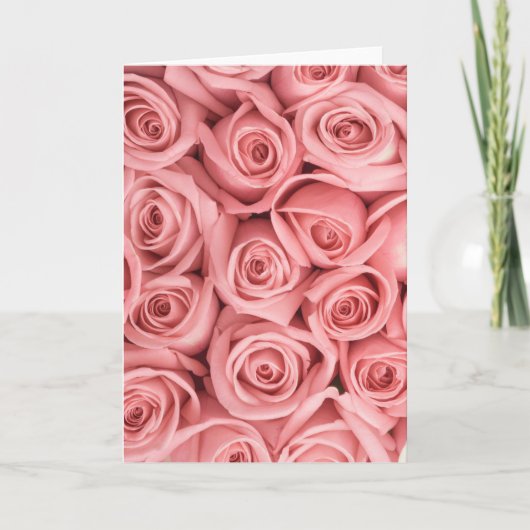 Flowers | Pink Roses Karte (Vorderseite)