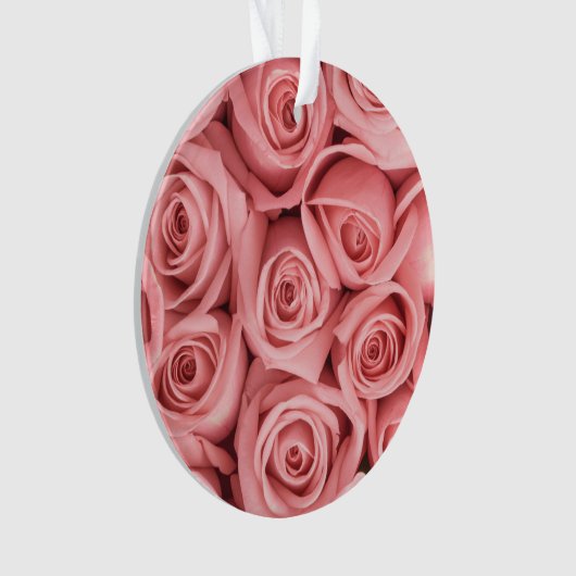 Flowers | Pink Roses Ornament (Vorderseite)