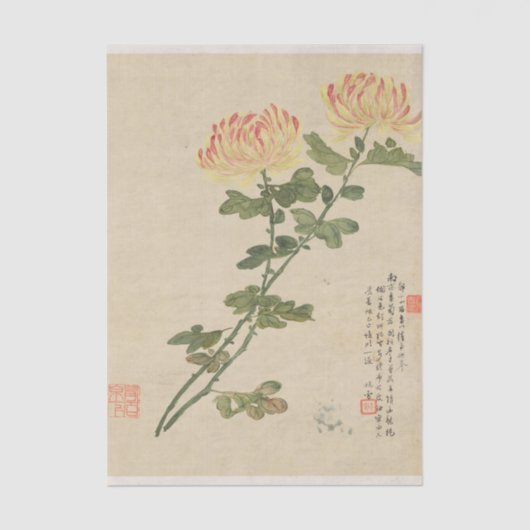 Flowers Pl. 10 by Liang Yuwei Seidenpapier (Vorderseite)