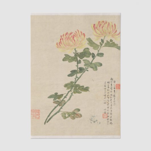 Flowers Pl. 10 von Liang Yuwei Seidenpapier (Vorderseite)