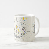 Flowers planet the sun and the moon graphic art kaffeetasse (VorderseiteRechts)