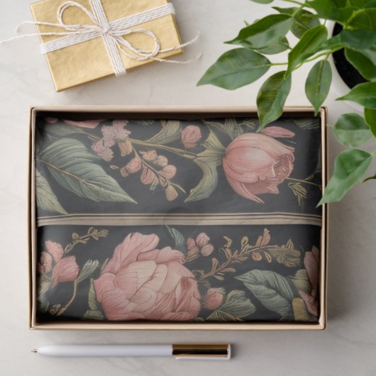 Flowers poems & postcard decoupage paper seidenpapier (Geschenk)