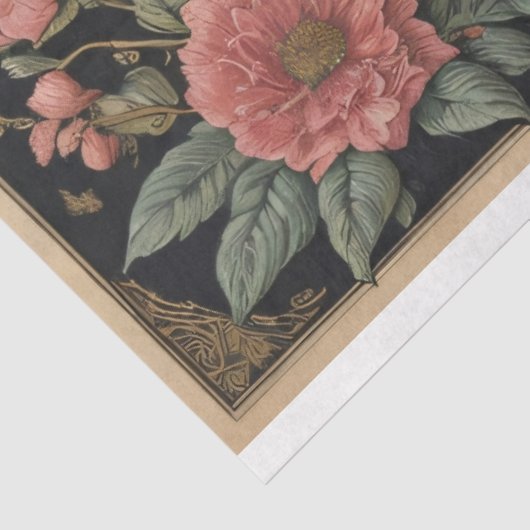 Flowers poems & postcard decoupage paper seidenpapier (Ausschnitt)