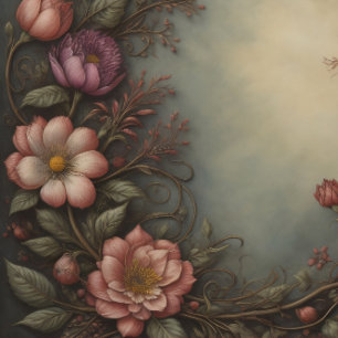 Flowers & Postcard Nr. 2 Vintage Tissue Paper Seidenpapier