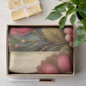 Flowers & Postcard Nr. 4 Vintage Tissue Paper Seidenpapier (Geschenk)