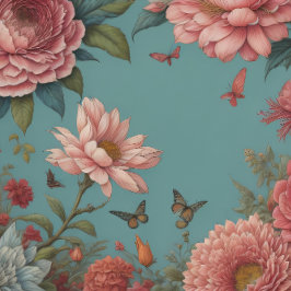 Flowers & postcard v6 vintage tissue paper seidenpapier