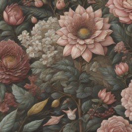 Flowers & postcard v7 vintage tissue paper seidenpapier