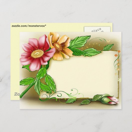 Flowers Postkarte (Vorne/Hinten)