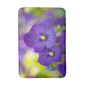 Flowers | Purple Pansies Badematte (Vorderseite Vertikal)