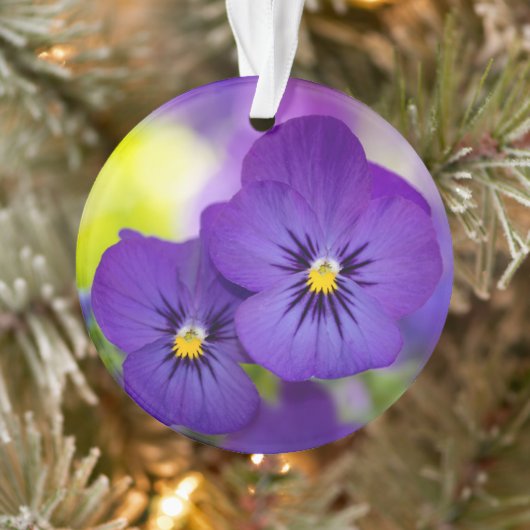Flowers | Purple Pansies Ornament (Baum)